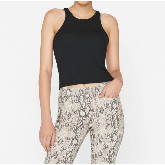 NEW FRAME rib camisole in noir - Picture 1 of 3